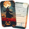 ZELAITE 12 Halloween Einladungskarten, Einladung für schaurig Halloween Kinder Party, Halloween Einladung Kindergeburtstag für Halloween-Party, inkl. 12 Briefumschläge (H)