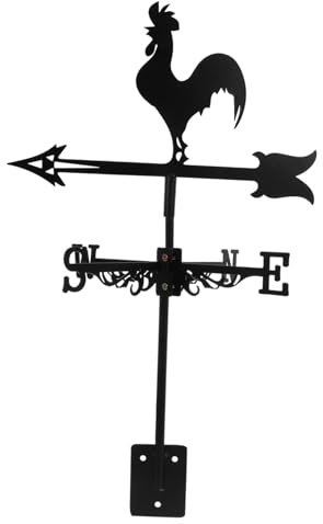 HANABASS Girouette Forme De Coq pour Jardin Indicateur De Direction Vent Décoratif pour Toit Et Cour Extérieure Outil De Mesure Vent Durable Et Facile à Installer