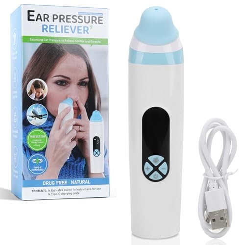 Ear Pressure Relief Device, Eustachian Tube Unclogger Balanced Ear Pressure for Flying Diving Swimming