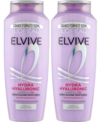 L'oreal Paris Elvive Haarpflege Shampoo und Spülung (Hydra Hyaluronic 300 ml (2 Stück))