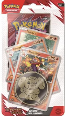 Pokemon TCG Scarlet & Violet Destined Rivals Premium Checklane Booster Pack with Coin and 3 Promo Cards (1 Pack)