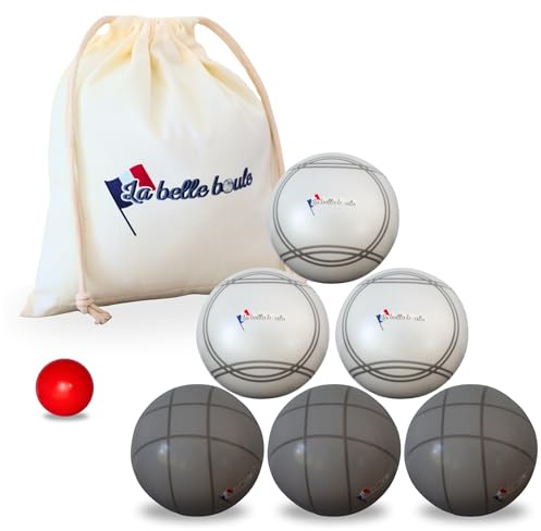 La belle boule® – Boules en Mousse d’intérieur 45 grammes Jeu de pétanque – Kit 6 Boules + cochonnet Rouge + Sac de Rangement – Boule de pétanque intérieur Enfant et Adulte – Pétanque sécurisée