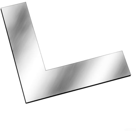 Set di angolo da carpentiere in acciaio inox, angolo di arresto a 90 gradi, per la lavorazione del legno, strumento di misurazione preciso con impugnatura per cantiere, ristrutturazione, argento