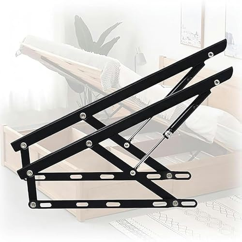 Bed Lift Mechanism, Hydraulic Pneumatic Rod for Sofa Bed Storage, Heavy-Duty Heavy-Duty Bed Box Spring Hinges, Space Saving DIY Project, 1200mm