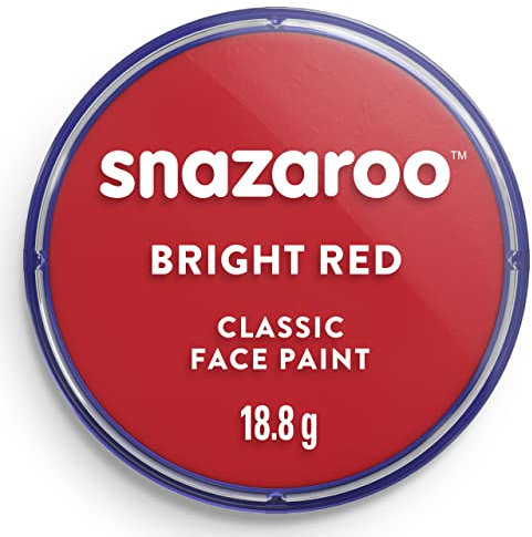 Snazaroo - Peinture Pour Visage et le Corps, Maquillage Pour Visage et Déguisement, Pour Enfants et Adults,Fard 18 ML, Couleur Rouge Vif