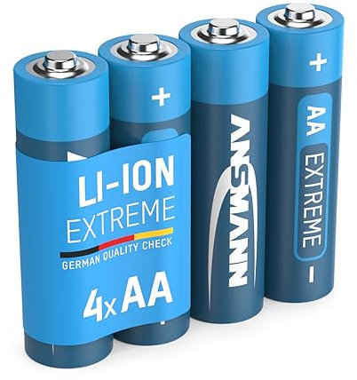 ANSMANN Extrem Lithium Batterie AA Mignon 1,5V, 4 Stück, Einwegbatterien, LR6 FR6 L91, mehr Power für High-Tech Geräte, Spielzeug, Lichterkette, Kamera
