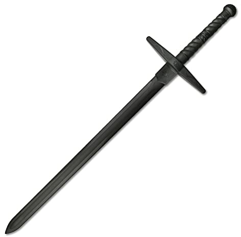Master USA Polymer Training Equipment, Black Polypropylene Blade, Martial Arts Training Gear, Rounded Tip- Practice, Cosplay (Board Swor, Black)