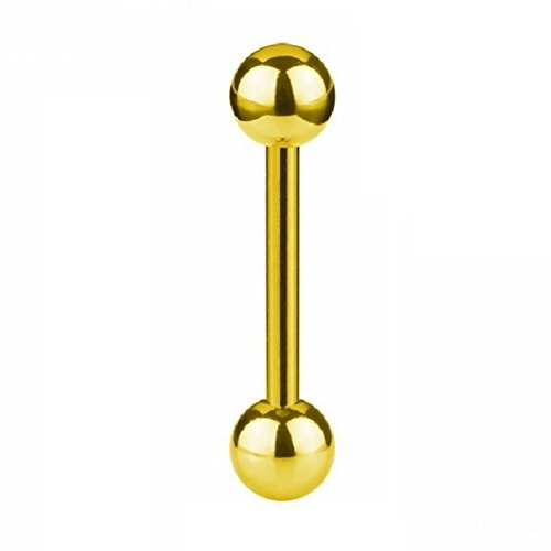 eeddoo Piercing Stab Gold Edelstahl 1,2 x 12mm 3 mm