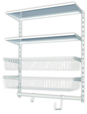 Element System Regalset PERFECT 1, Wandregal, Regal für Garage, Keller, Haushalt oder Speisekammer in weiß