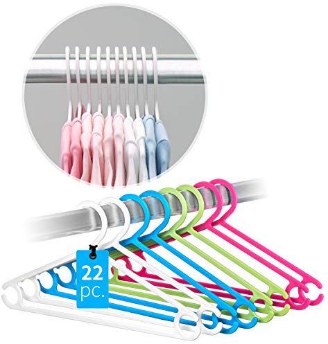 LaLoona - Set Grucce Appendiabiti - 22 Appendini Armadio Bambini Colorati per i Vestitini di Bambini e Neonati | Omini Appendiabiti Bambini -