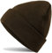 Hatsatar Unisex warme Beanie Strickmütze | Wintermütze für Damen & Herren | Feinstrick Mütze doppelt gestrickt | warm & weich (braun)