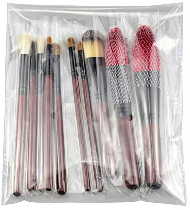 Set med 10 st sminkborstar professionella kosmetiska kit med foundationborste puderborste ögonborste för ansikte och ögonkosmetik, Stil 6 + plastpåse, en storlek