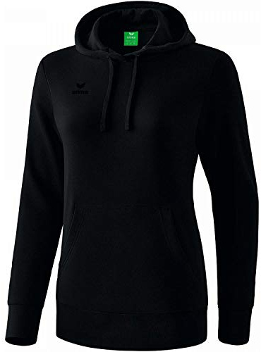 Erima Damen Basic Kapuzen Sweatshirt (2072008), schwarz, 36