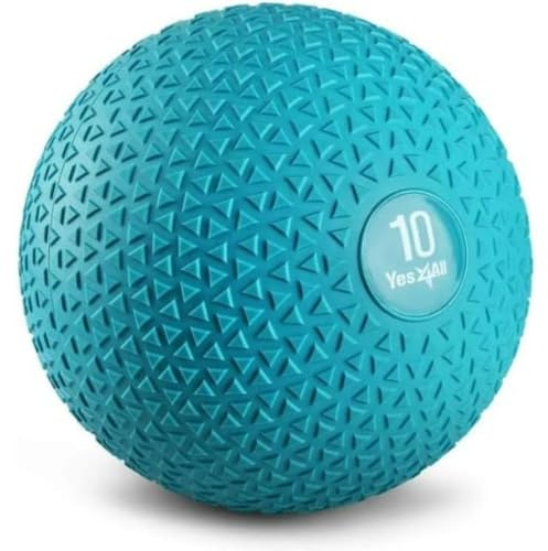 Yes4All WZ48 Slam Balls (Teal) 9kg for Strength and Crossfit Workout – Slam Medicine Ball, trendy teal