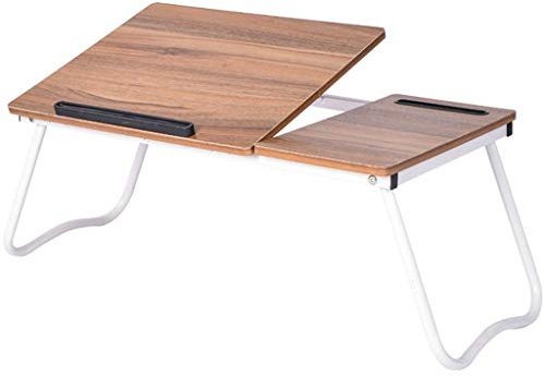 Hopfällbart skrivbord för bärbar dator i trä Bärbart hopfällbart datorskrivbord Säng Ställ för bärbar dator Studiebord för frukost Sängbricka Datorskrivbord (Färg: C) (A)