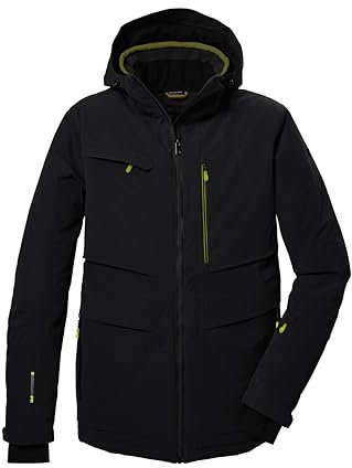 killtec Herren Skijacke/Funktionsjacke mit abzippbarer Kapuze und Schneefang KSW 43 MN SKI JCKT, schwarz, XL, 41976-000