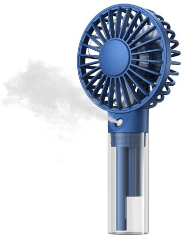 TOPK Tragbarer Handventilator, wiederaufladbar, batteriebetrieben, Wassersprühnebel, kleiner persönlicher Handventilator für Reisen, Heimbüro, Camping, Outdoor