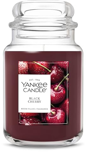 Yankee Candle Black Cherry Scented Candle, 22oz Large Jar with up to 150 Hour Burn Time, Giftable