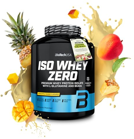 BioTechUSA Iso Whey Zero | Premium Whey Protein Isolate | Grass-Fed | Enzyme-Free | Sugar- and Gluten-free, 1816 g, Ananas-Mango