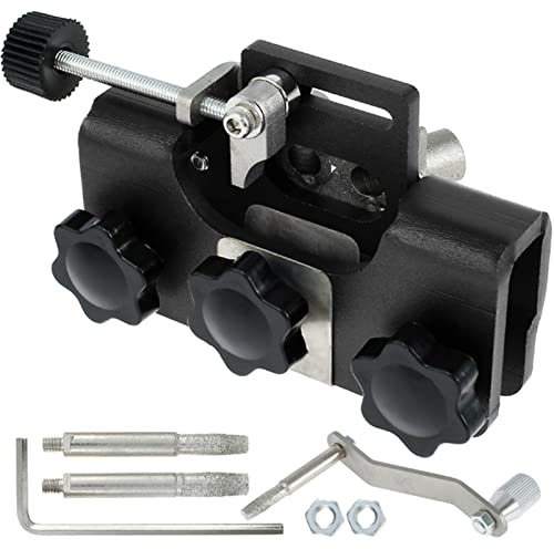 Afilador de cadena de motosierra, herramienta manual de manivela para sierras eléctricas y de cadena, kit de plantilla de afilado profesional
