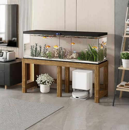 Fish Tank Stand,Heavy-Duty Solid Wood Aquarium Stand | Sturdy Fish Tank Base with High Load Capacity | Versatile Reptile Terrarium Rack for Home & Office Use