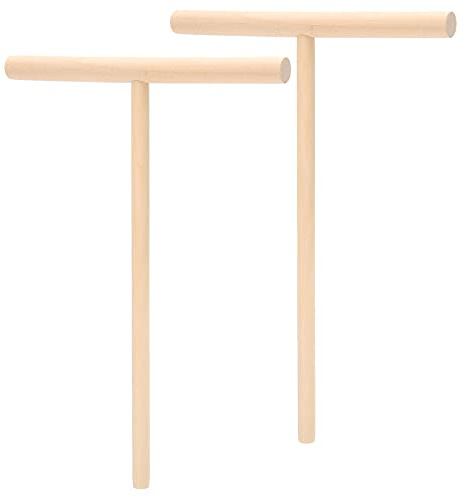 Spalmatore per crêpe a forma di T da 2 pezzi, 4,7 x 6,3 pollici, spatola per pastella per pancake in legno, spatola per spalmatore per crêpe, uso in, strumento per la creazione