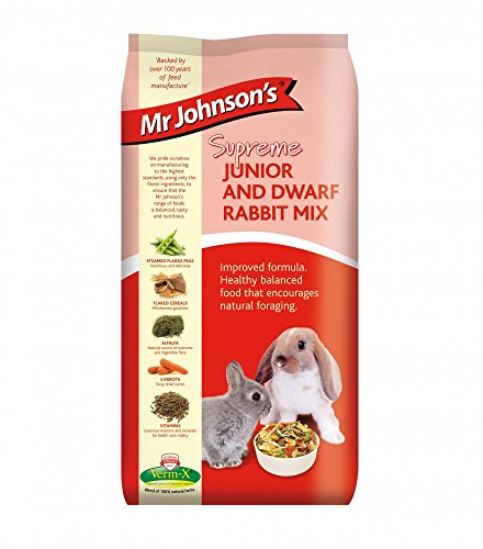 Mr Johnson's Supreme Junior and Dwarf Rabbit Mix, 15 kg, Transparent