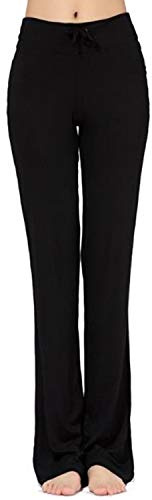 MESHIKAIER Super Doux Pantalon de Yoga Femme Pantalon de Minceur Pantalon de Danse Pantalon de Sport Pantalon Elastique et Extensible (Noir, S)