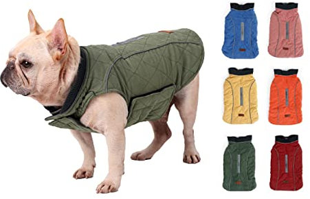 Hundemantel Winter Warme Jacke Weste, 7 Größen für Kleine Mittlere Große und Riesige Hunde, Winddicht Schneeanzug Hundekleidung Outfit Weste Haustiere Bekleidung (XL, GRÜN)