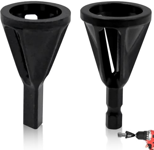 INHEMING 2 Piezas Deburring External Chamfer Tool, Herramienta Chaflán de Biselado Acero Inoxidable Eliminar Broca para Metal Diámetro Exterior Externo, de Desbarbado, de Rebabas - Negro