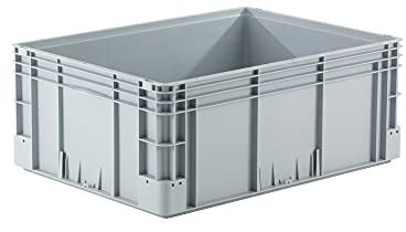 Provost Bac gerbable norme europe poignées fermées gris 132L - 80 x 60 x 32cm