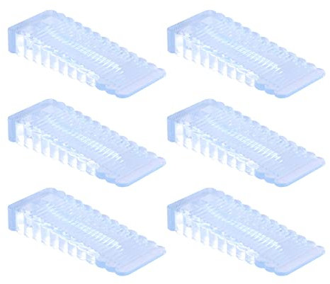 6Pcs Fermaporta in Gomma,Regolabile Ferma Porta Antiscivolo,Trasparente Cuneo Ferma per Pareti Pavimento e Mobili Uso Casa e Ufficio Finestra