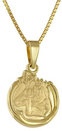 trendor Wassermann Sternzeichen Gold 333/8K mit goldplattierter Kette modischer Tierkreiszeichen Anhänger für Damen, zauberhafte Geschenkidee 41088-2-40 40 cm