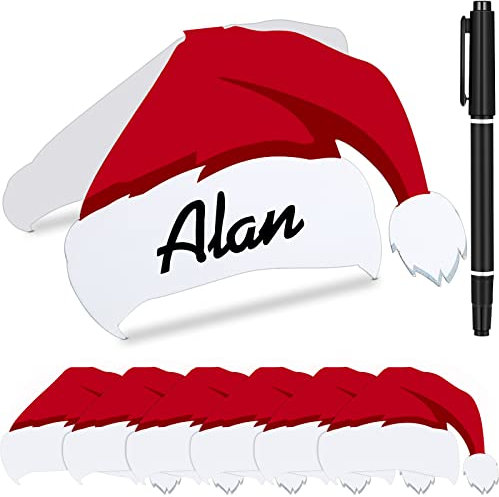 25 Segnaposto Natalizi per Nome Cartellini Segnaposto per Ospiti Biglietti Vuoti per Posto a Sedere Segnatavolo Decorativi con Pennarello Decorazioni da Tavola per Festa Natale Capodanno