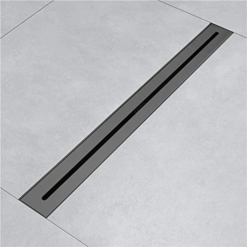 FCS Bathroom Schmal Duschrinne Edelstahl Ablaufrinne, Bodenablauf Dusche Duschablauf Sehr Flach Duschabfluss Duschablaufrinne Duschrinne für Küche, Bad, Dusche, Garage un(Color:Grau)