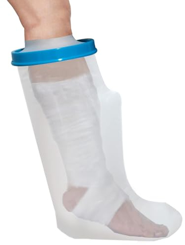 Tideshake Housse de plâtre 100% étanche pour douche, réutilisables pour chirurgie jambes/pieds, housses de plâtre pour jambe/pied de douche, sac de plâtre étanche