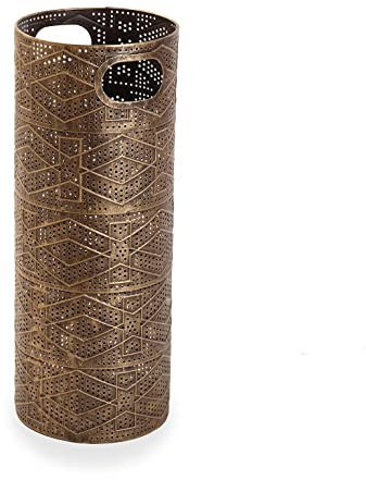 VERSA Leyla Portaombrelli per Ingresso, Corridoio, Camera, Giardino. Portaombrelli Piccolo e Moderno, Misure (A x L x l) 53 x 20 x 20 cm, Metallo, Colore Rame