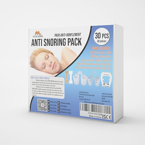 30pcs Anti-Snoring Solutions - Nose Vents, Nose Clips, and Nasal Strips - Snore Stopper for Men & Women - by Mobi Lock