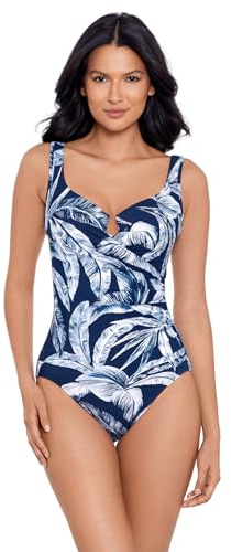 Miraclesuit Maillot de bain pour femme avec armatures, bonnet moulé et contrôle du ventre - Une pièce amincissante, midnight, 16
