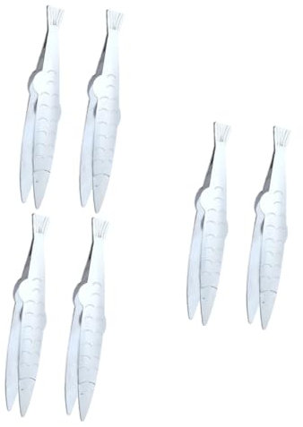 Alipis 6pièces Pince à Épiler Acier pour Enlever Arêtes De Poisson Ustensile De Cuisine Multifonction