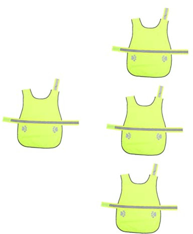 Sosoport 4stücke Hundeweste Reflektierend Für Haustiere Verstellbare Sicherheitskleidung Aus Atmungsaktivem Material Für Outdoor-aktivitäten Und Feste Und Komfortabel