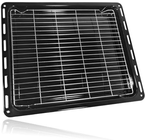 SPARES2GO Universal Oven Grill Tray Shelf for Lamona for Howdens Pan Base and Grid Rack (46.5cm x 37.5cm) 465mm x 375mm