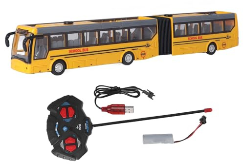 SUPYINI Juguete de autobús escolar RC a escala 1:32, autobús teledirigido, aprendizaje educativo de tecnología, con movimiento hacia adelante, atrás, izquierda y derecha, hecho de material ABS, ideal