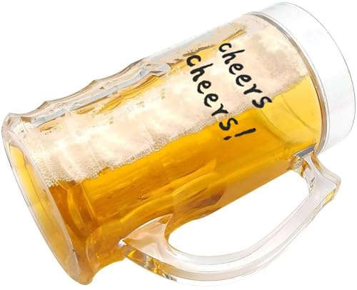 Generisch Boccale di birra, biberon a doppia parete, 450 ml, isolato, per piscina, giardino, festival, campeggio, vacanze, casa, cocktail, feste in giardino, feste di famiglia