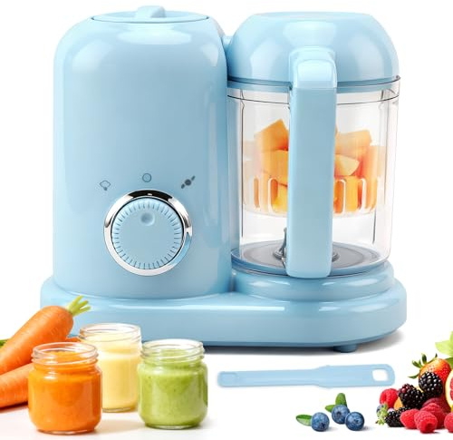 Baby Food Maker Baby Food Processor Chopper Steamer Blender Puree Maker Grinder Mills with Auto Cooking & Grinding, One Step,BPA-Free, Self Cleaning Operation