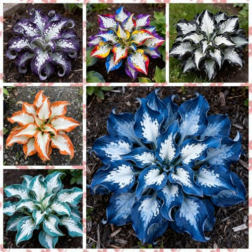 Hosta perenne, Hosta de fácil cultivo, Hosta híbrida-6 pcs-C