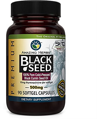 Amazing Herbs, Black Seed 500Mg, 90 Count
