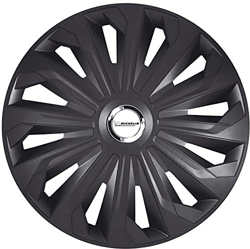 MICHELIN Radkappen 16 Zoll Universal Radzierblenden 4er Set Fürs Auto ABS Kunststoff | Schwarz