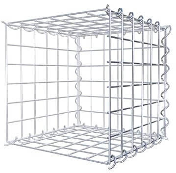GABIONA Cesta de piedra de gavión rectangular, malla de 5 x 5 cm, profundidad de 30 cm, cesta de cultivo tipo 2, cierre de espiral, galvanizado (30 x 30 x 30 cm)