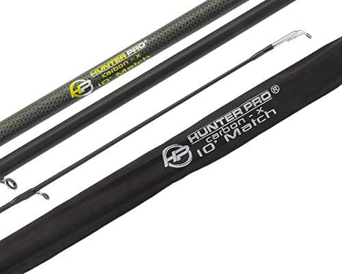Hunter Pro 10ft Carbon Match Float Coarse Fishing Rod Carbon Black & Bag